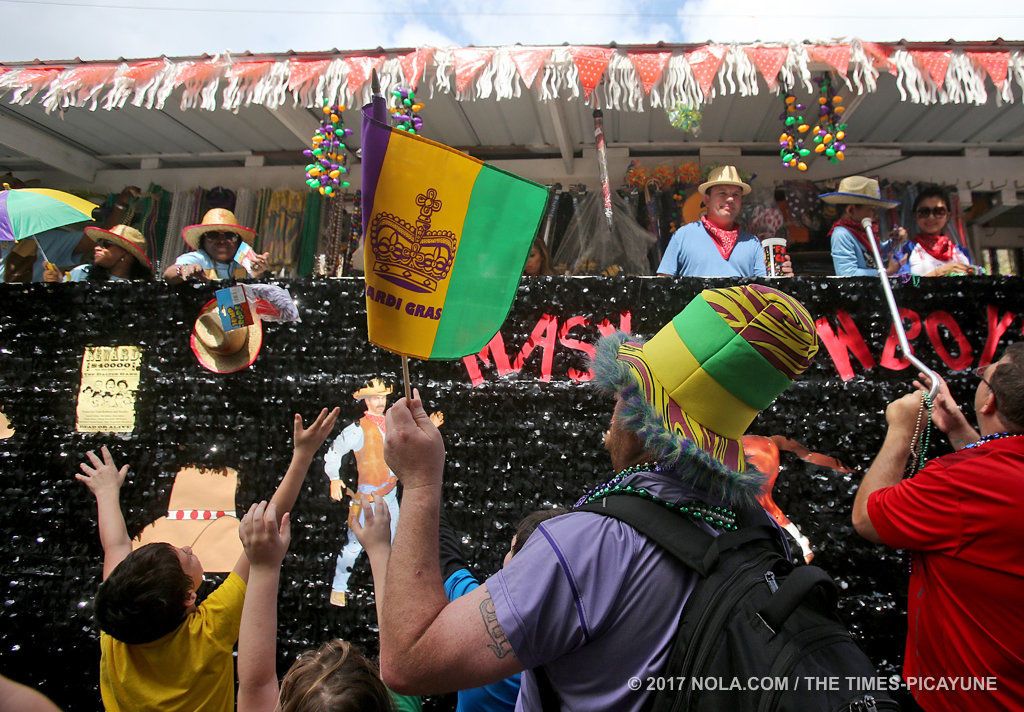 Trucks of Elks Orleans, Crescent City parade on Mardi Gras Day